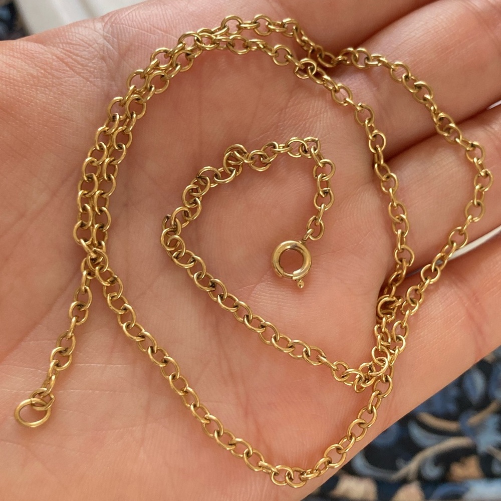 Vintage Gold Round Link Chain